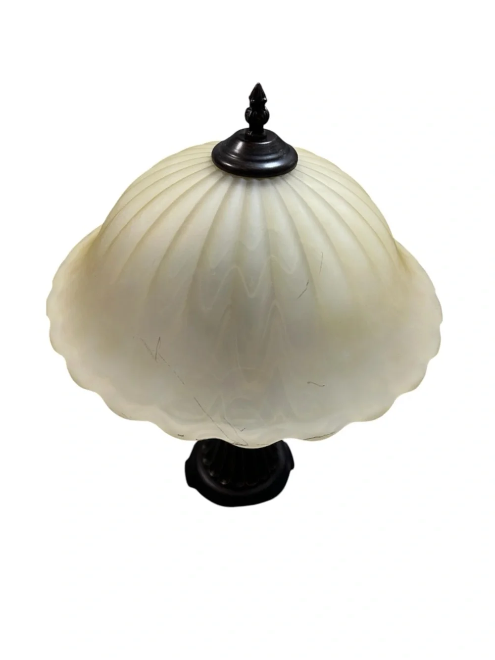 Vintage-Inspired Brown Fairy Lamp with Cream Glass Shade - Picture 6 of 7